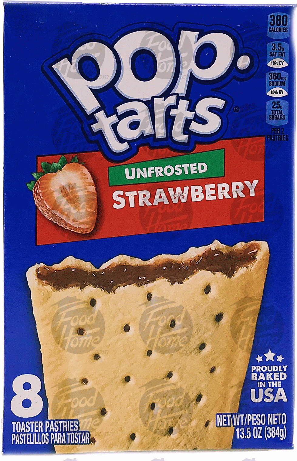 Pop tarts  unfrosted strawberry toaster pastries, 8 pastries, box Full-Size Picture